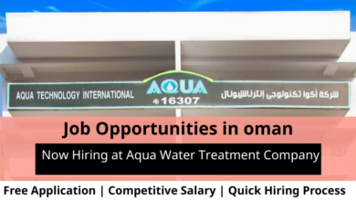 Jobs at Aqua Wate in Oman