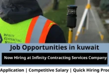 Jobs at Infinity Contracting in Kuwait