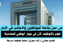 وظائف جهاز أبوظبي للمحاسبة في الإمارات