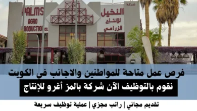 وظائف شركة بالمز أغرو في الكويت